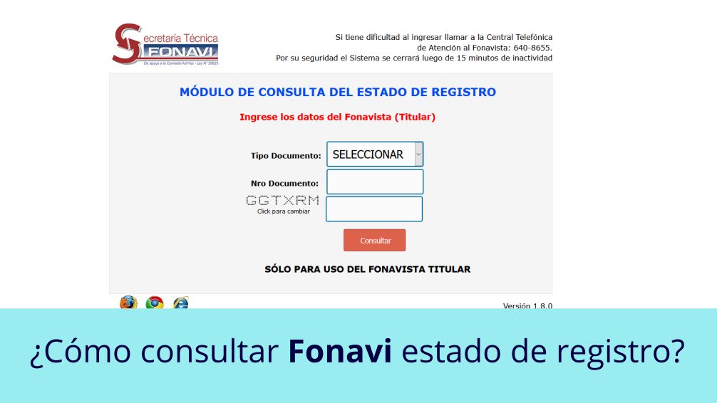 ¿Cómo consultar FONAVI estado de registro?