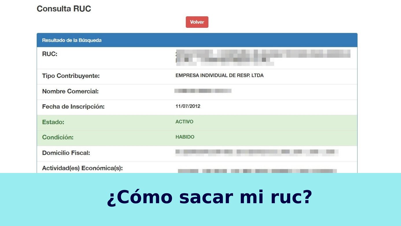 ¿Cómo sacar mi ruc?