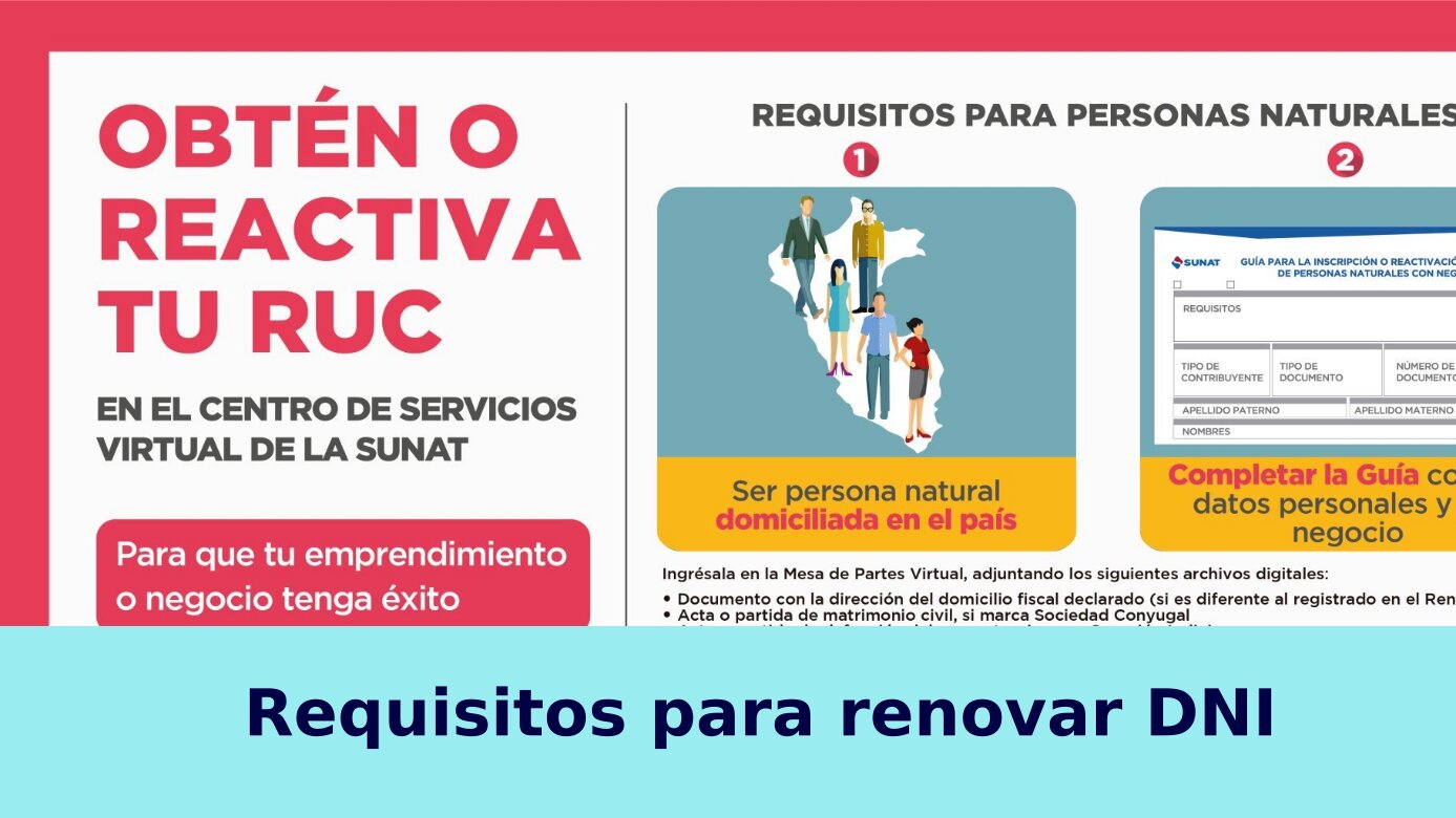 Requisitos para renovar DNI