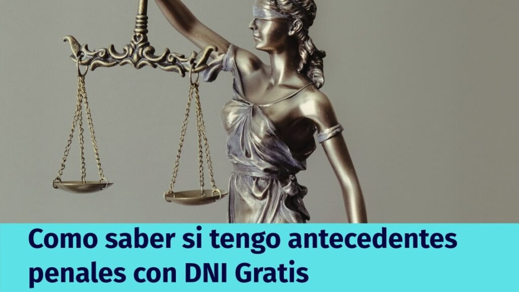 Como saber si tengo antecedentes penales con DNI gratis