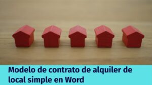 Modelo de contrato de alquiler de local simple en Word